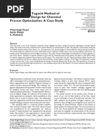 Application of Taguchi Method of Experimental Design