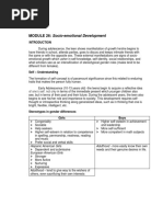 MODULE 26: Socio-Emotional Development: Self - Understanding