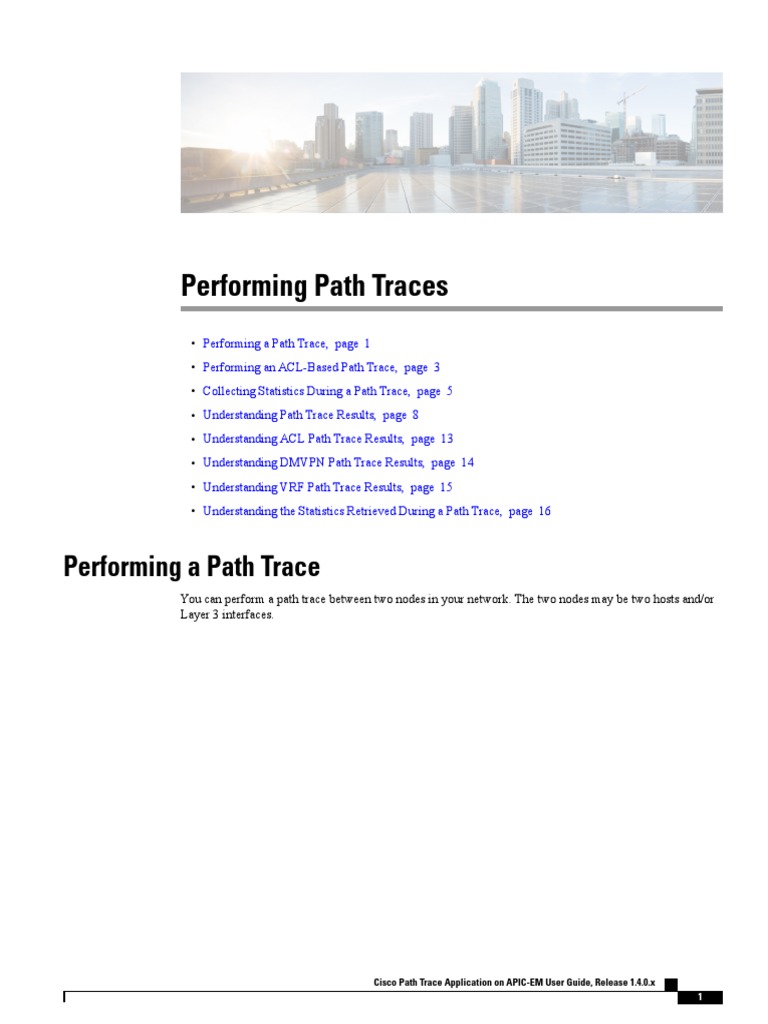 Path Trace Guide for Cisco APIC-EM | PDF | Port (Computer Networking ...