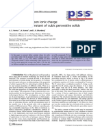 Correlation Between Ionic Charge and The Lattice Constant of Cubic Perovskite Solids