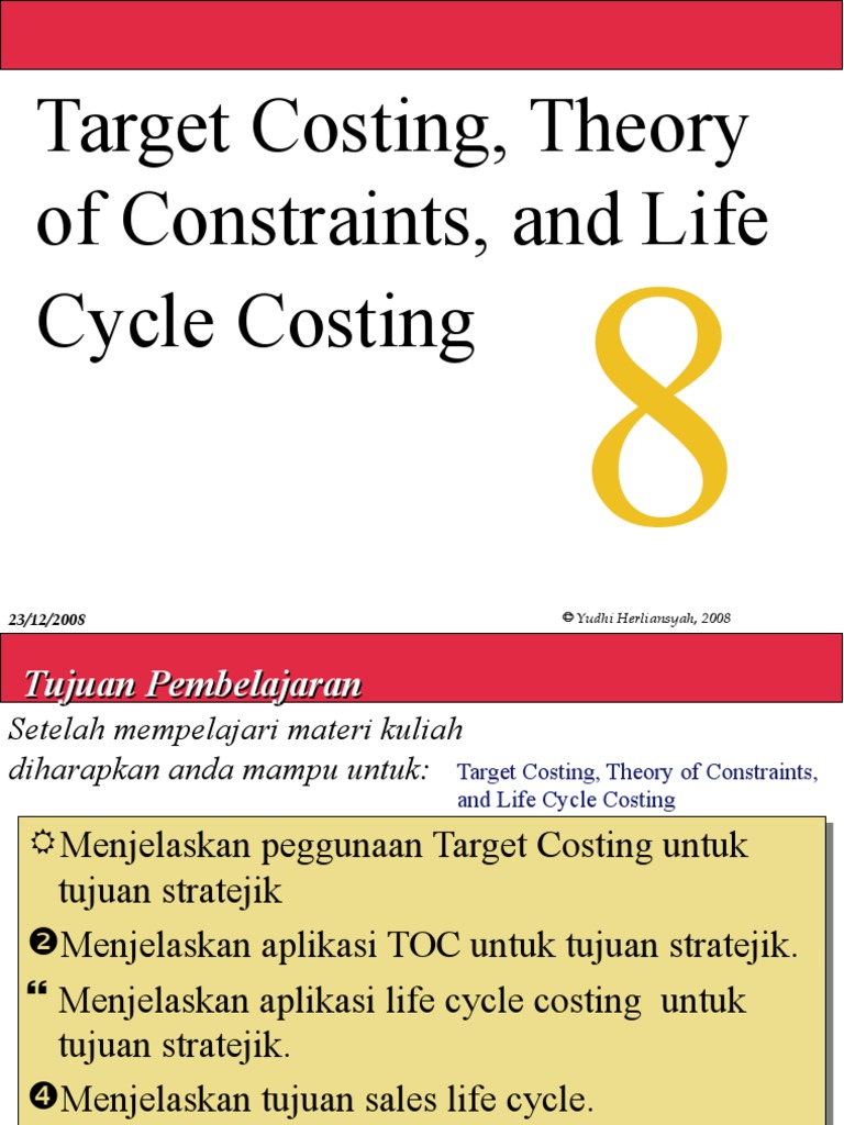 Pertemuan - 8 - Target Cost Life Cycle | PDF