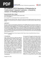 3D Nonlinear XFEM Simulation of Delamination in Unidirectional Composite Laminates: A Sensitivity Analysis of Modeling Parameters