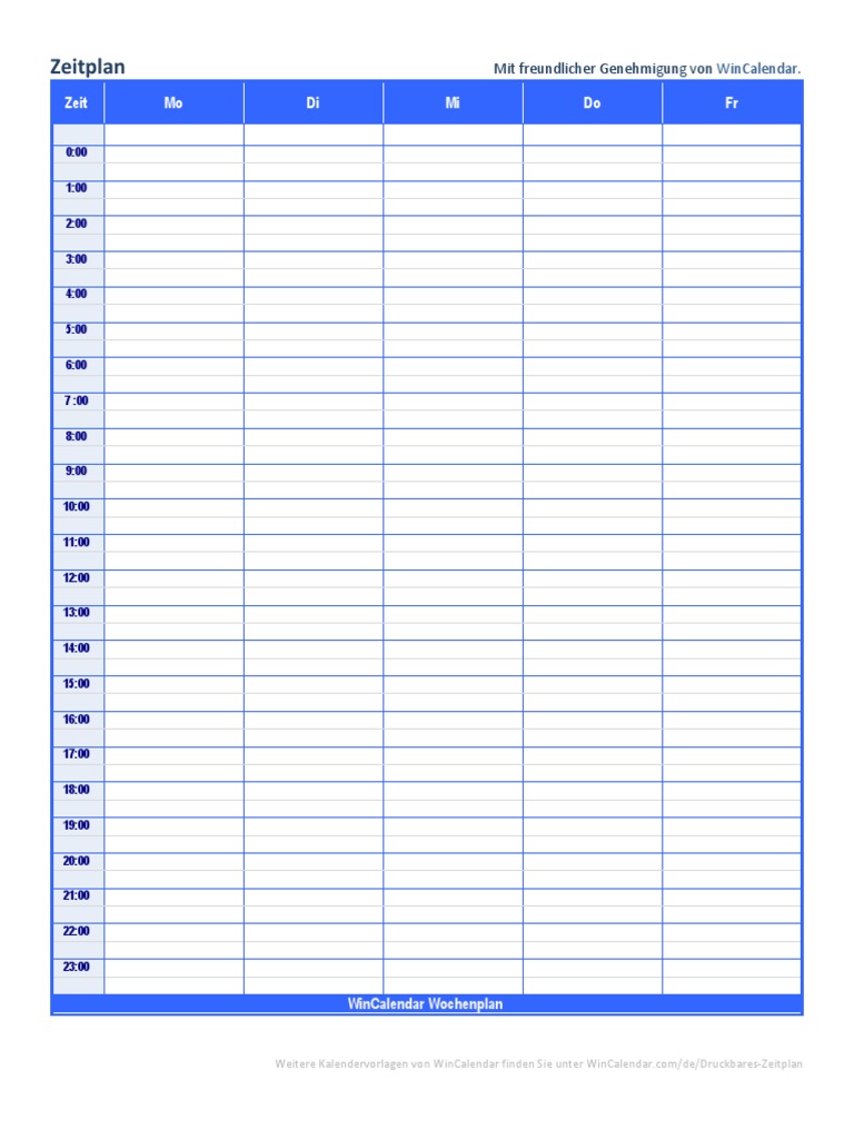 Zeitplan 5 Tag 24 Stunden PDF PDF