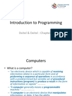 Introduction To Programming: Deitel & Deitel: Chapter 1
