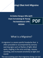 Farmakologi Obat Anti Migraine: DR - Datten Bangun MSC, SPFK Dept - Farmakologi & Therapeutik Fak - Kedokteran Uhn Medan