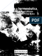 Gadamer, Hans-Georg - Estética y Hermenéutica