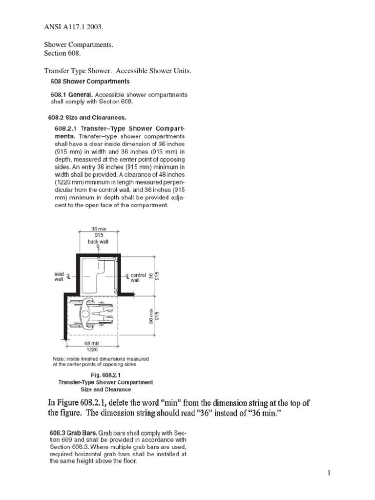 Ansi a117 1 transfer shower pdf