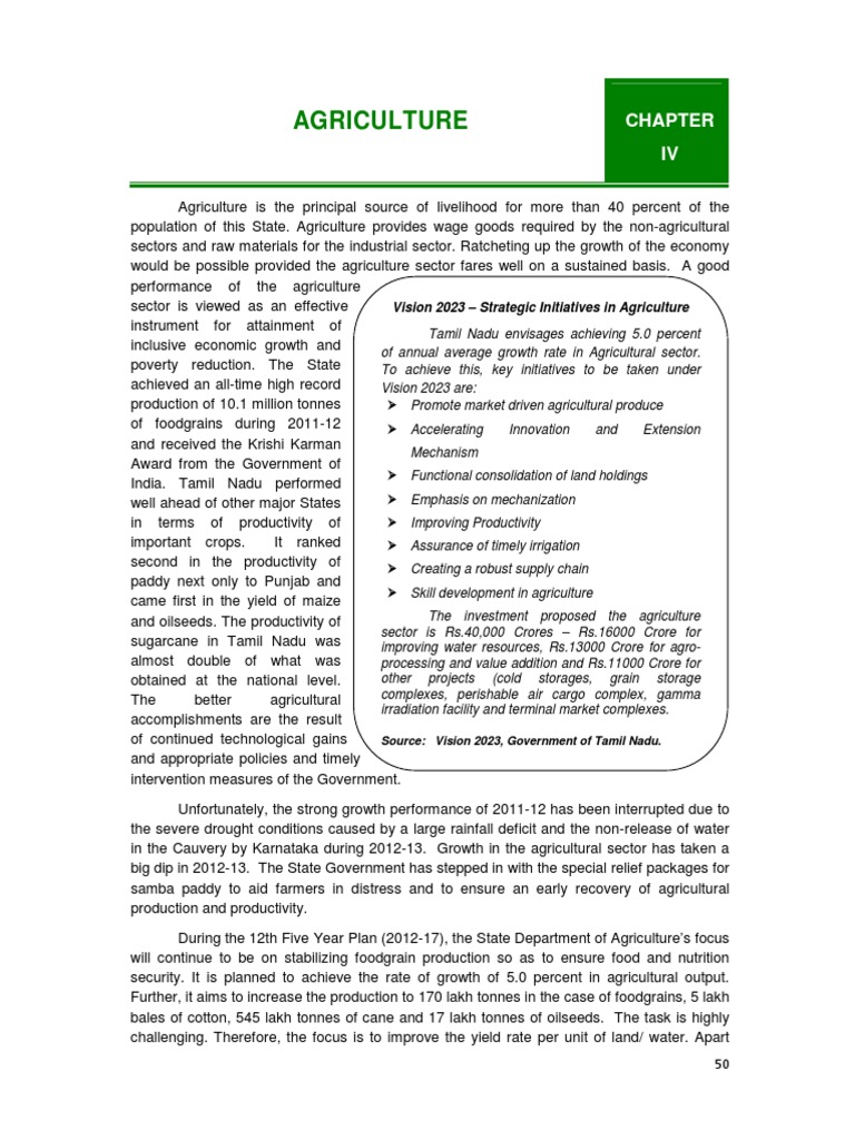 Agriculture Vision 2023 Strategic Initiatives In Agriculture Pdf