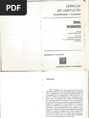 Weinreich Uriel Lenguas En Contacto Pdf