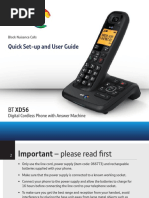 User Manual Bt Xd 56 Pdf Telephone Ac Power Plugs And Sockets