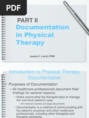 234323325 Documentation in Physical Therapy