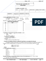 Devoir de Contrôle N°1: Exercice 1