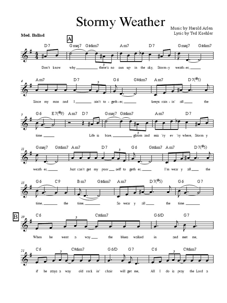 Stormy Weather: Med. Ballad