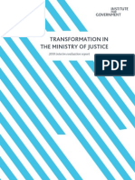 Transformation in the Ministry of Justice