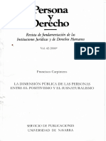 La Dimensión Pública de Las Personas Entre El Positivismo y El Iusnaturalismo