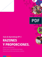 Razones y Proporciones - Guía de Aprendizaje Matemático 1° Medio