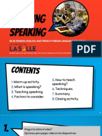 Teaching Speaking: Ba in Spanish, English, and French Foreign Language Didactics