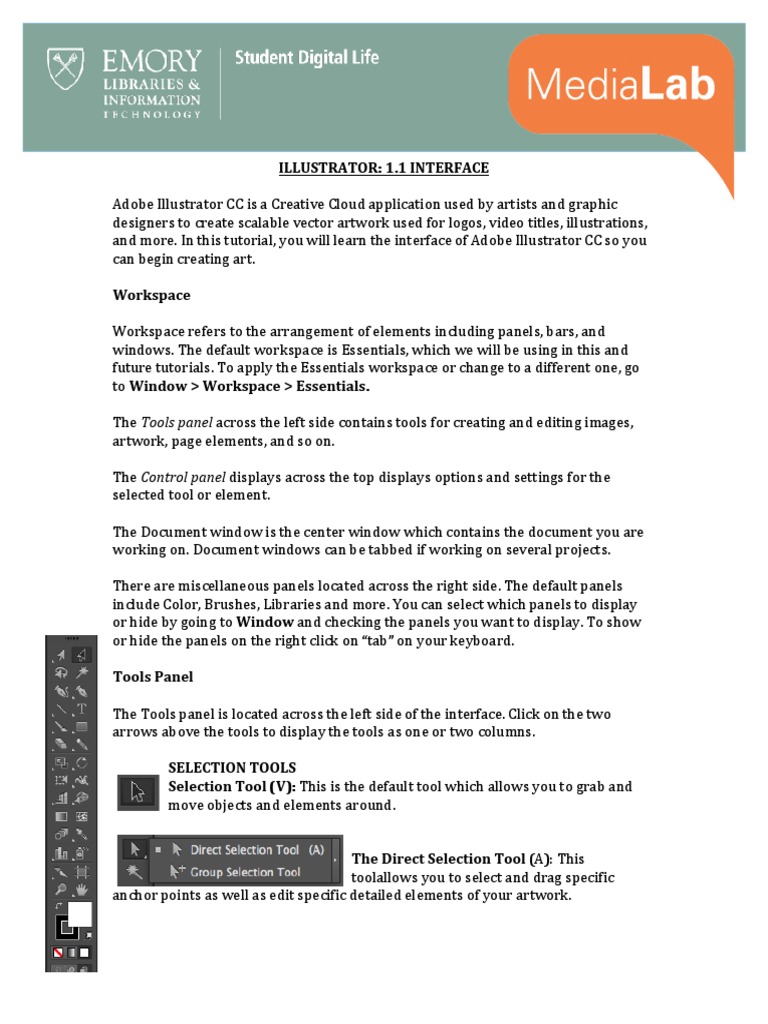 Adobe Illustrator Interface Overview | PDF | Adobe Illustrator | Geometry