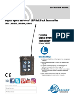 Digital Hybrid Wireless UHF Belt Pack Transmitter: Instruction Manual