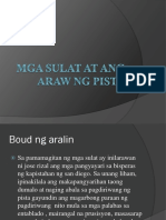 Mga Sulat at Araw NG Pista Report Filipino