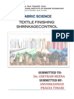 Textile Finishing: Shrinkagecontrol: Fabric Science