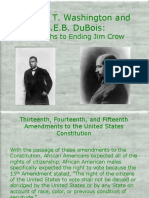 Booker T. Washington and W.E.B. Dubois:: Two Paths To Ending Jim Crow