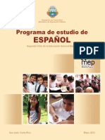 Programa de estudio de Español para el II Ciclo de la Educación General Básica en Costa Rica