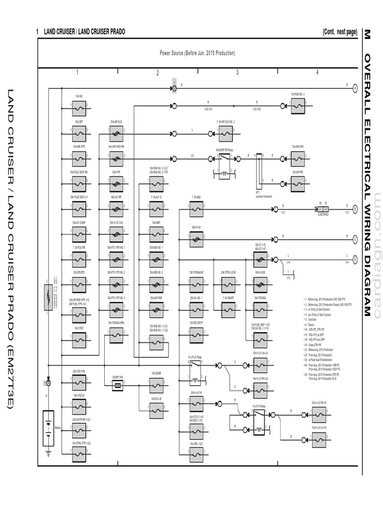 Prado 150 Electrical Wiring Diagram PDF Vehicles Machines