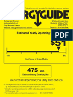 Estimated Yearly Operating Cost: Your Cost Will Depend On Your Utility Rates and Use