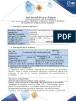 Guía de Actividades y Rúbrica de Evaluación - Tarea 2 - Sistemas de Ecuaciones Lineales, Rectas y Planos