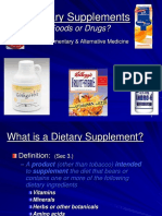 Dietary Supplements: Foods or Drugs?