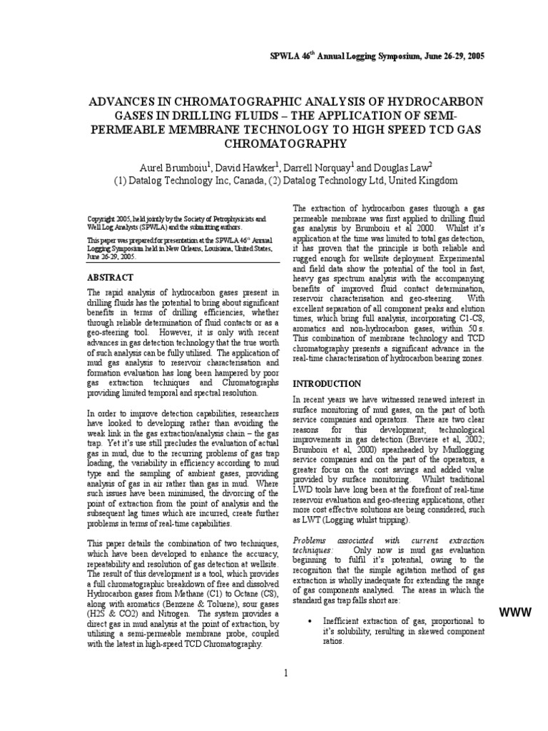 Advances in Chromatographic Analysis of Hydrocarbon Gases in Drilling
