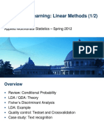 Supervised Learning: Linear Methods (1/2) : Applied Multivariate Statistics - Spring 2012