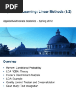 Supervised Learning: Linear Methods (1/2) : Applied Multivariate Statistics - Spring 2012