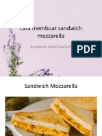 Cara Membuat Sandwich Mozzarella