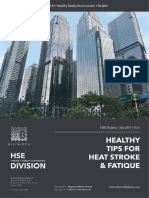 HSE Bulletin | July 2019 | Vol 6: Healthy Tips for Heat Stroke & Fatigue