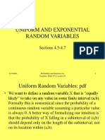 Lec11 UNIFORM AND EXPONENTIAL RANDOM VARIABLES