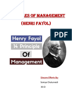 Fayol's Principles of Management