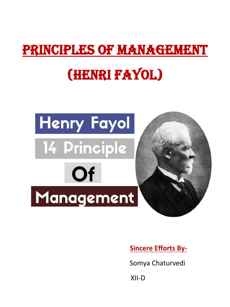 Fayol's Principles of Management | PDF | Goal | Employment