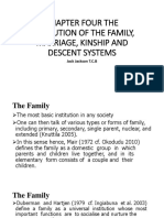 The Family, Marriage, Kinship and Descent Systems