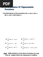 2.4 Differentiation of Trigonometric Functions