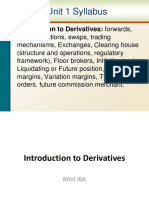Unit 1 Syllabus: Introduction To Derivatives: Forwards