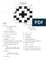 Teka Silang Kata Bulan Sains Dan Matematik