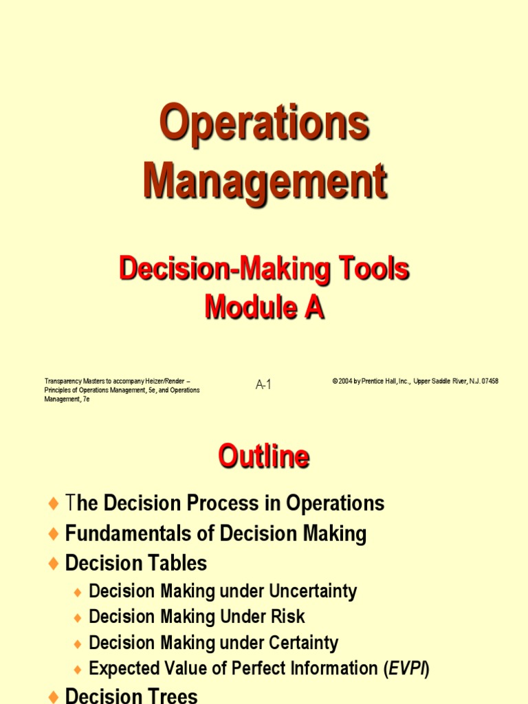 Mod A | PDF | Decision Making | Risk