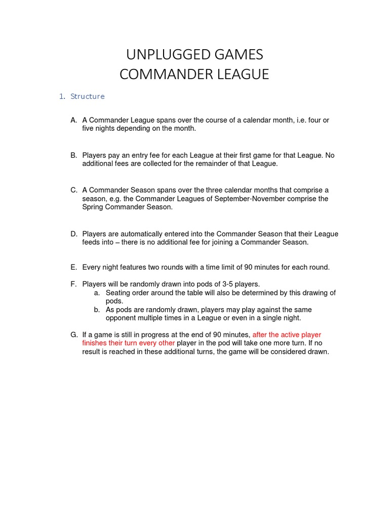 Mtg Commander League Rules , [Guide] 5 Important Draft Tips for ...
