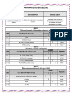 Programa Preventivo . modelo 