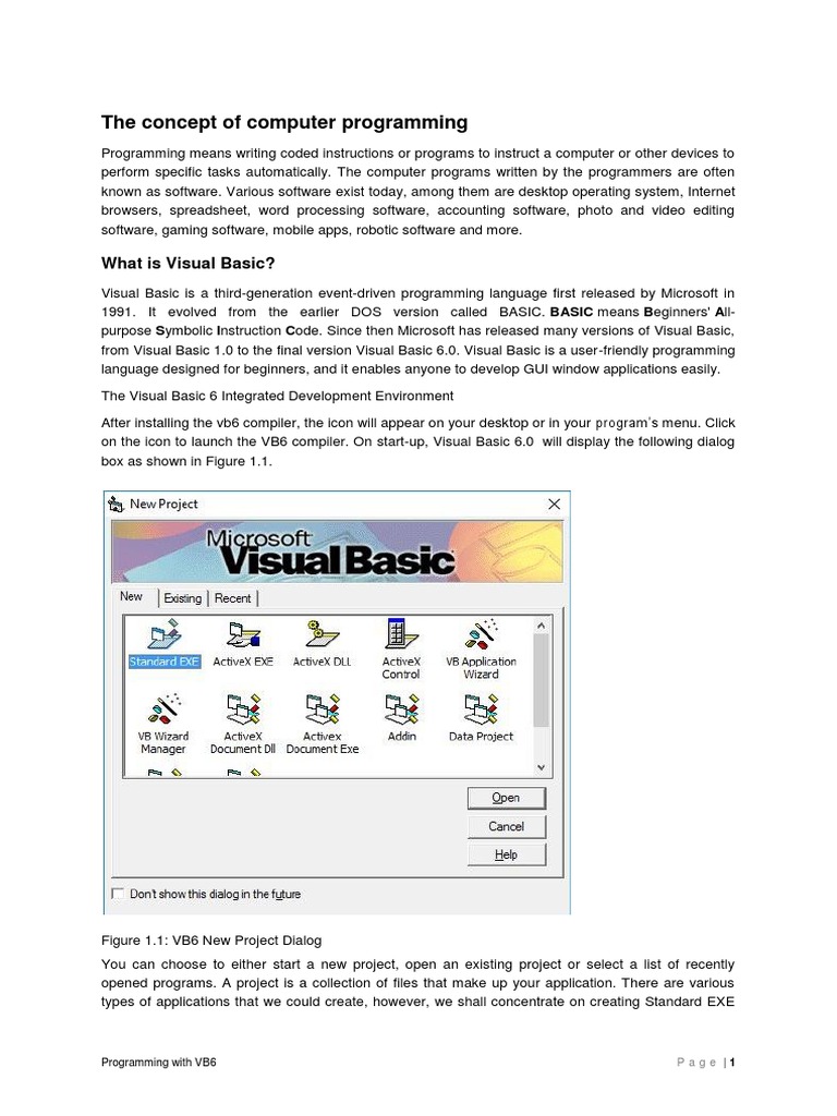 VB 6.0 Tutorials | Download Free PDF | Variable (Computer Science ...