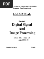 Dsip Lab Manual Latest Updated