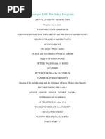 Anniversary Program Sample | PDF