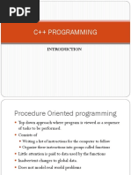 Intro To C++